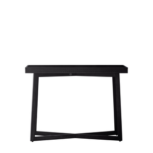 Boho Boutique Matt Black Mango Wood Console Table