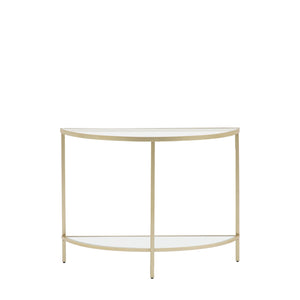 Demi Lune Console Table - Champagne