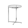 Polished Nickel and Clear Glass Side Table - 45cm diameter 56cm hight