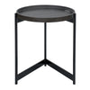 Round Dark Oak Style Effect Tray Table