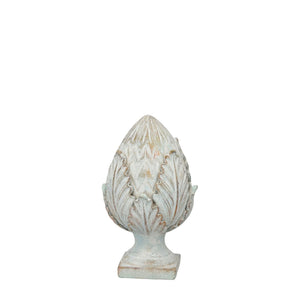 Ceramic Leaf Ornament - Small - Distressed Grey