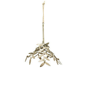 Hanging Mistletoe Decoration - Matt Gold