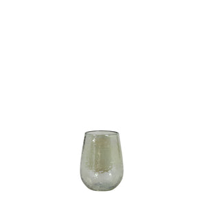 Small Olive Green Glass Botin Vase 