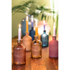 Elisa Large Glass Bottle/candle holder - Set of 2 - Light Grey