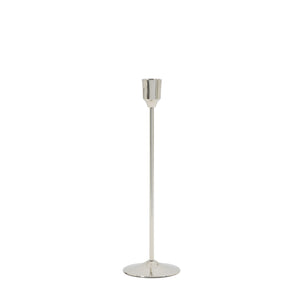 Classic Medium Nickel  Serla Candle Holder - 25.5cm high