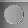 Silver Metal Round Wall Mirror - Ø60cm