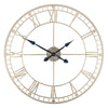 Antique Gold Metal Round Wall Clock 80cm