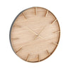 Gold Metal and Natural Wood Round Wall Clock - Ø60cm