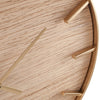 Gold Metal and Natural Wood Round Wall Clock - Ø60cm