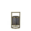 Thilo Grey Lustre Glass & Antique Bronze Hurricane - 