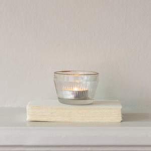 Tealight Holder With Gold Rim  Edit alt text