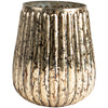 Fluted Antique Gold Votive - Medium