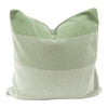 Striped Green Feather Filled Cushion