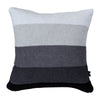 Natural Grey Stripe Feather Filled Cotton Cushion