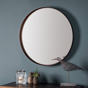 Greystoke Round Mirror - Aged Bronze - Ø84cm