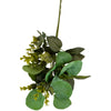 Eucalyptus & Rose Leaf Sprig - 33cm