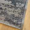 Innish Flatwoven Rug - Blue - 40% Wool, 60% Viscose. Anti-slip Latex Backing