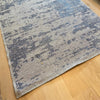 Innish Flatwoven Rug - Blue - 40% Wool, 60% Viscose. Anti-slip Latex Backing