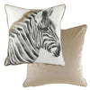 Safari Giraffe Feather Filled Cushion - Natural/Mocha Reverse