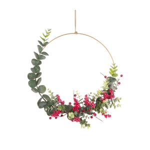 Eucalyptus Berry Hoop Wreath  with a diameter of 45cm