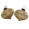 Ribbed Onion Decoration - Matt Gold - 8cm