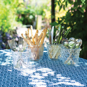 Set of 4 Vintage Glass Flower Pots