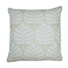 Natural leaf motif cushion with luxury feather filling. 