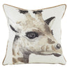 Safari Giraffe Feather Filled Cushion - Natural/Mocha Reverse