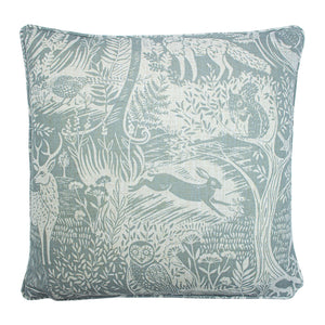 Scandi Woodland Feather Filled Cushion - Duck Egg